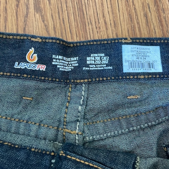 LAPCOFR Flame Resistant Jeans 100% Cotton Men’s 40 x 32 Industrial Workwear - Picture 3 of 5
